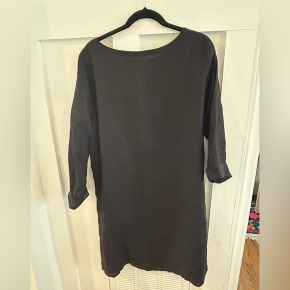 Eileen Fisher Bateau Linen High Low Oversized Tunic top Large - Picture 5 of 6